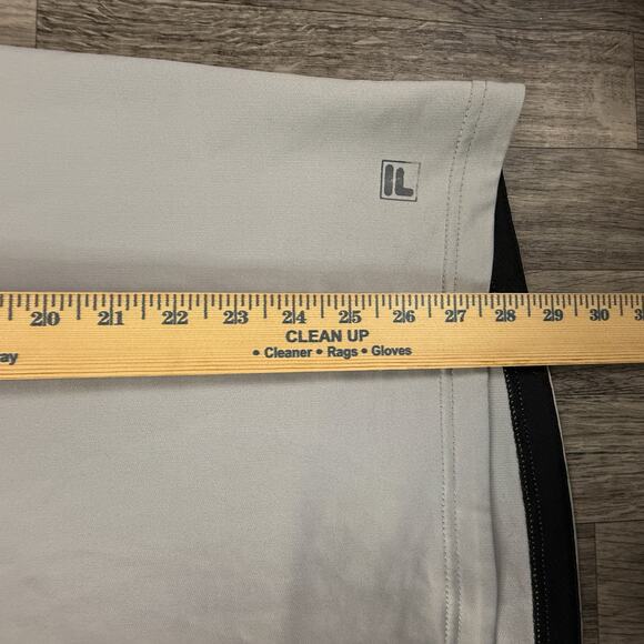 FILA Men’s Grey & Black Quarter-Zip Pullover 95% Polyester 5% Spandex - Picture 5 of 6